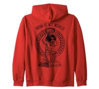 Kettlebell Greek God Gym Iron My World, Divertido Entrenamiento Muscular Sudadera con Capucha