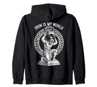 Kettlebell Greek God Gym Iron My World, Divertido Entrenamiento Muscular Sudadera con Capucha