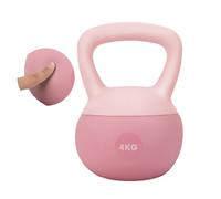Kettlebell Suaves, Pesa Rusa Vinilo Antideslizante, Disponible En 4 Kg, 6 Kg Y 8 Kg Para Fitness Femenino, Yoga Y Entrenamiento En Casa (4 KG)