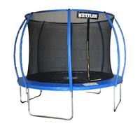 KETTLER Cama elástica de jardín Jump 305, diámetro de 305 cm, con red de seguridad, para niños y adultos, color azul