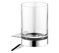 KEUCO AVENO Portavasos, Vaso de cristal auténtico, 14650019000, Color: Cromado