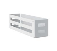 Keuco cesta de ducha 32 cm, aluminio blanco mate, Made in Germany, extraíble, incl. tornillos y tacos, bandeja de ducha para taladrar