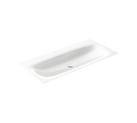 KEUCO EDITION 11 ART lavabo doble encastrado en acero esmaltado, 1206x4x493mm, con agujero para grifo 2x1, 32590511202, Color: Blanco