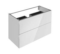 KEUCO EDITION 11 Art mueble bajo para lavabo, 2 extracciones frontales, 1200x700x490mm, con iluminación LED, 32512351201, Cuerpo/Frontal: Manhattan Laca mate satinada / Manhattan Vidrio