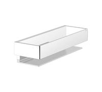 Keuco Cesta de ducha metal, gris plata y cromada de alto brillo, fijación oculta, 9,5 x 30 x 6,7 cm, montaje en la pared en la ducha, repisa para ducha, Edition 11