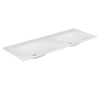 KEUCO EDITION 11 lavabo doble encastrado de Varicor, 1750x17x535mm, 2 x 1 agujero para grifo, blanco, 31280701702