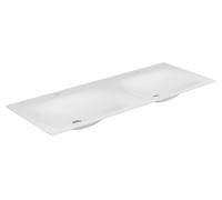 KEUCO EDITION 11 lavabo doble encastrado de Varicor, 2450x17x535mm, 2 x 1 agujero para grifo, blanco, 31280702402