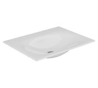 KEUCO EDITION 11 Lavabo empotrado de cerámica, 704x17x538mm, sin agujero para grifo, blanco, 31140310700