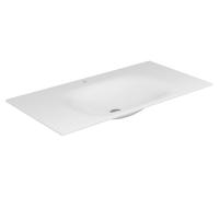 KEUCO EDITION 11 lavabo empotrado de Varicor, 1400x17x535mm, con 1 agujero para grifo, blanco, 31270701401