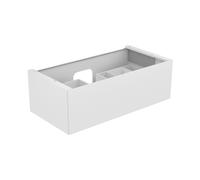 KEUCO EDITION 11 Mueble bajo para lavabo, 1 extracción frontal, 1050x350x535mm, 31351380000, Cuerpo/Frontal: Barniz Estructural Blanco / Barniz Blanco Texturado