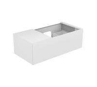 KEUCO EDITION 11 mueble bajo para lavabo, 1 extracción frontal, posición lavabo derecha, 1050x350x535mm, 31154380000, Cuerpo/Frontal: Barniz Estructural Blanco / Barniz Blanco Texturado