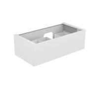 KEUCO EDITION 11 mueble bajo para lavabos empotrados, 1 extracción frontal, posición de lavabo derecha, 1050x350x535mm, 31254380000, Cuerpo/Frontal: Barniz Estructural Blanco / Barniz Blanco Texturado