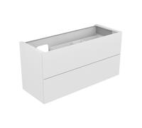 KEUCO EDITION 11 mueble bajo para lavabos empotrados, 2 extracciones frontales, posición del lavabo a la izquierda, con iluminación LED, 1400x700x535mm, 31268180100, Cuerpo/Frontal: Cachemira Laca Sed