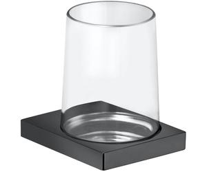 Keuco Edition 11 recipiente para cepillos de dientes negro-transparente-cromo 11150139000