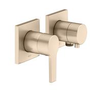 KEUCO EDITION 11 Set monomando oculto para 2 consumidores con conexión para manguera, 51151031122, Color: bronce cepillado