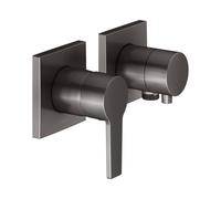 KEUCO EDITION 11 Set monomando oculto para 2 consumidores con conexión para manguera, 51151351122, Color: Negro titanio cepillado