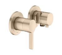 KEUCO EDITION 400 Juego monomando UP de 2 vías con conexión de manguera y soporte de ducha, 51551031221, Color: bronce cepillado