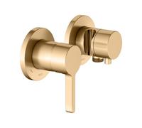 KEUCO EDITION 400 Juego monomando UP de 2 vías con conexión de manguera y soporte de ducha, 51551251221, Color: latón cepillado