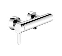 KEUCO EDITION 400 Mezclador monomando de ducha a la vista, con limitador de temperatura, 51524130100, Color: Negro cromo cepillado