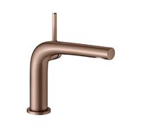 KEUCO EDITION 400 Mezclador monomando de lavabo 120, sin juego de desagüe, proyección 153mm, 51504290102, Color: Oro rosa cepillado