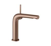 KEUCO EDITION 400 Mezclador monomando de lavabo 150, sin juego de desagüe, proyección 153mm, 51502290100, Color: rojo oro cepillado