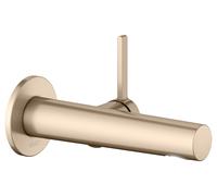 KEUCO EDITION 400 Mezclador monomando de lavabo, oculto para montaje en pared, 165mm de proyección, 51516030101, Color: bronce cepillado