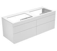 KEUCO EDITION 400 Mueble bajo para lavabo doble, 4 extraíbles, sin agujero para grifería 1400x546x535mm, 31575870000, Cuerpo/Frontal: chapa de cachemira de roble / chapa de cachemira de roble