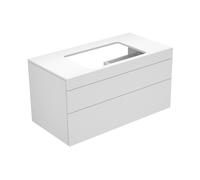 KEUCO EDITION 400 mueble bajo para lavabo, para anchura de lavabo de 600 mm, sin agujero para grifo, 1050x546x535 mm, 31572150000, Cuerpo/Frontal: Lacado texturizado antracita / cristal satinado antra