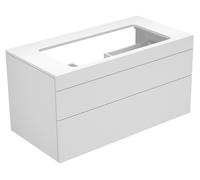 KEUCO EDITION 400 mueble bajo para lavabo, para anchura de lavabo de 800 mm, sin agujero para grifo, 1050x546x535 mm, 31582870000, Cuerpo/Frontal: chapa de cachemira de roble / chapa de cachemira de r