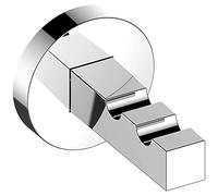 Keuco Edition 90 gancho doble para toallas, metal cromado, para toallas y batas, incl. tornillos y tacos, gancho de pared para taladrar