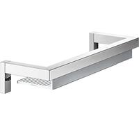 Keuco Edition 90 Square repisa de Ducha 34 cm, Aluminio Cromado, Made in Germany, Incl. Tornillos y Tacos, repisa de Ducha para taladrar