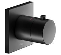 KEUCO IXMO grifo mezclador termostático empotrado, roseta cuadrada, 59553370002, Color: Negro Mate