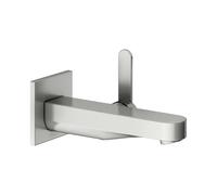 KEUCO IXMO Mezclador monomando de lavabo escamoteable Flat, 165mm, roseta cuadrada, 59516060302, Color: acabado en acero inoxidable