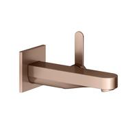 KEUCO IXMO Mezclador monomando de lavabo escamoteable Flat, 165mm, roseta cuadrada, 59516290302, Color: rojo oro cepillado