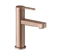 KEUCO IXMO Mezclador monomando plano de lavabo 100, sin juego de desagüe, proyección 109mm, 59502293100, Color: rojo oro cepillado