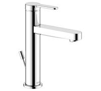 KEUCO IXMO Mezclador monomando plano de lavabo 130, con juego de desagüe, proyección 124mm, 59501013001, Color: Cromado