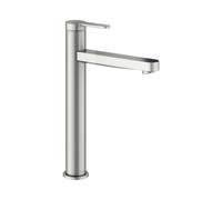 KEUCO IXMO Mezclador monomando plano de lavabo 210, sin juego de desagüe, proyección 159mm, 59510063100, Color: acabado en acero inoxidable
