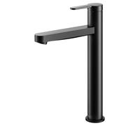 KEUCO IXMO Mezclador monomando plano de lavabo 210, sin juego de desagüe, proyección 159mm, 59510373100, Color: Negro Mate
