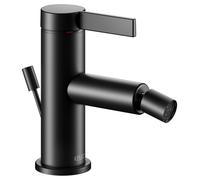 KEUCO IXMO Pure Mezclador monomando para bidé, con juego de desagüe, proyección de 110 mm, 59509371000, Color: Negro Mate