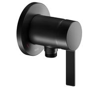 KEUCO IXMO Pure Mezclador monomando de ducha con conexión para flexo, roseta redonda, 59552379501, Color: Negro Mate