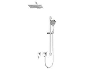 KEUCO IXMO set de ducha 6 monomando, 2 consumidores, barra de ducha y ducha mural, roseta cuadrada, 59651010602