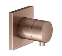 KEUCO IXMO válvula desviadora empotrada para 2 consumidores con maneta confort, sin cierre, roseta cuadrada, 59556291002, Color: rojo oro cepillado