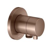 KEUCO IXMO válvula desviadora UP 2 consumidores, conexión de manguera con maneta confort, sin cierre, roseta redonda, 59556291101, Color: rojo oro cepillado