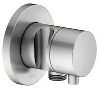 KEUCO IXMO válvula desviadora UP 3 consumidores, conexión de manguera, maneta confort y soporte de ducha, sin cierre, roseta redonda, 59548211201, Color: acabado en acero inoxidable