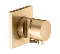 KEUCO IXMO válvula desviadora UP 3 consumidores, conexión de manguera, maneta confort y soporte de ducha, sin cierre, roseta cuadrada, 59548251202, Color: latón cepillado