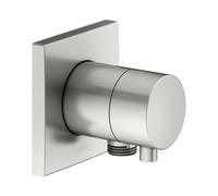 KEUCO IXMO válvula desviadora UP 3 consumidores, conexión para manguera, maneta confort, con cierre, roseta cuadrada, 59549061102, Color: acabado en acero inoxidable