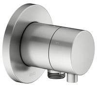 KEUCO IXMO válvula desviadora UP 3 consumidores, conexión para manguera, maneta confort, con cierre, roseta redonda, 59549211101, Color: acabado en acero inoxidable