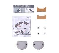 Keuco Kit de pegado tipo 1 para determinadas repisas de ducha | y EDITION 90 Portarrollos de papel higiénico con repisa, juego para pegar, sin taladrar