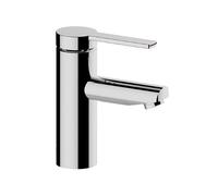 KEUCO PLAN azul mezclador monomando de lavabo 90 con el. sin juego de desagüe, 107mm de proyección, 53902170101, Color: Acabado en aluminio