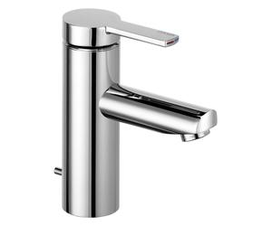KEUCO PLAN azul mezclador monomando de lavabo 90, con juego de desagüe, 107mm de proyección, 53902010000, Color: Cromado